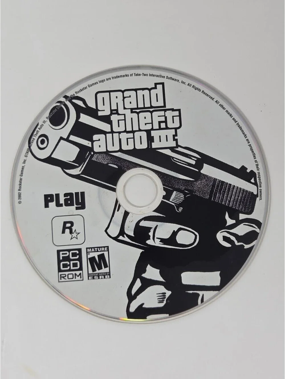 Grand Theft Auto III PC CD ROM Game Disc Only Heavily Played